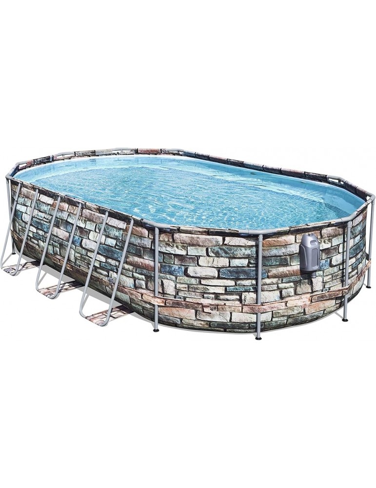 Piscine Ovali Steel Comfort Pietra 610x366xH122 cm