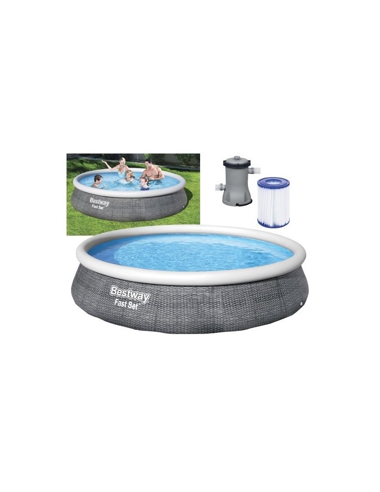PISCINE TONDE ANELLO RATTAN ø396xh84 cm.